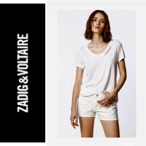 Zadig & Voltaire “Cara” distressed tee in white!